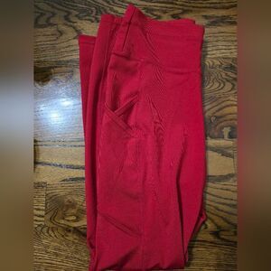 Pop Fit Red Leggings Size Medium